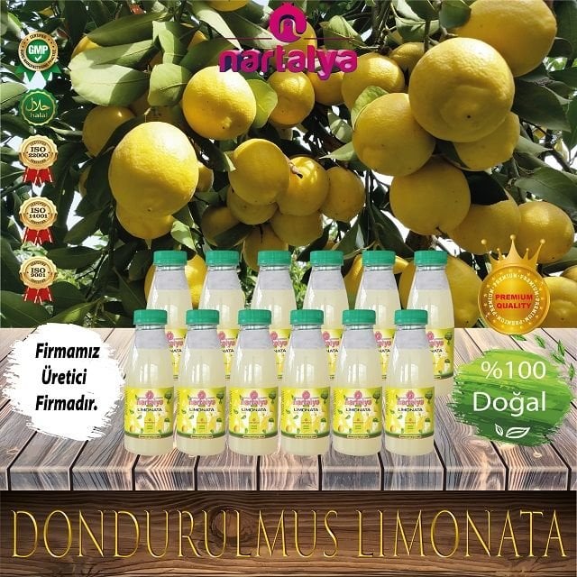 (12 Adet X 330 ml) Nartalya Dondurulmuş Şekersiz Limonata