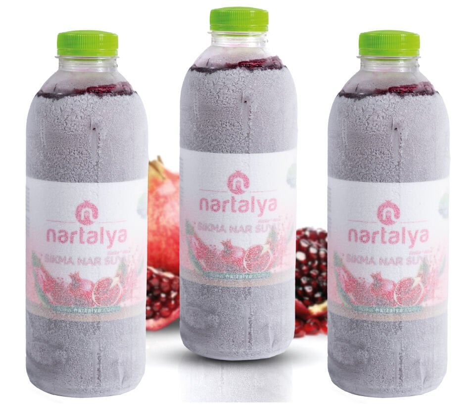 Sıkma Nar Suyu 3 Adet 950 ml.Dondurulmuş doğal nar suyu