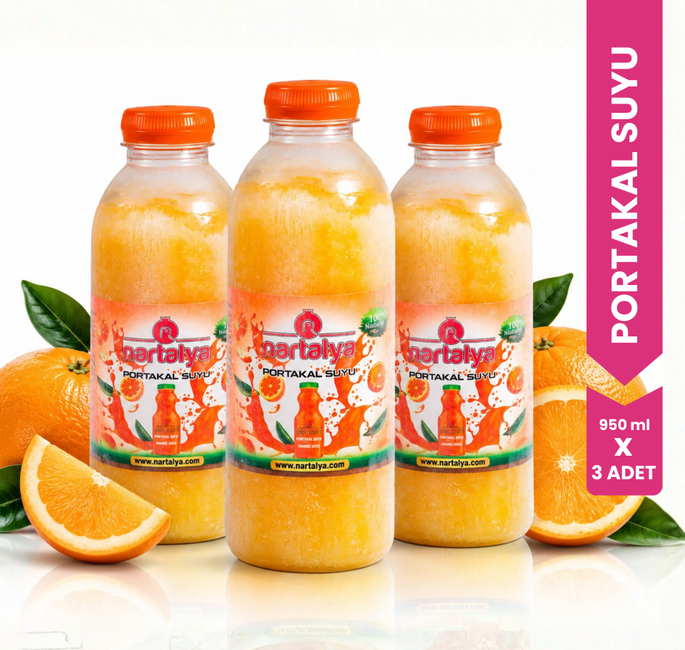 Nartalya Dondurulmuş Sıkma Portakal Suyu (3 x 950 ml)