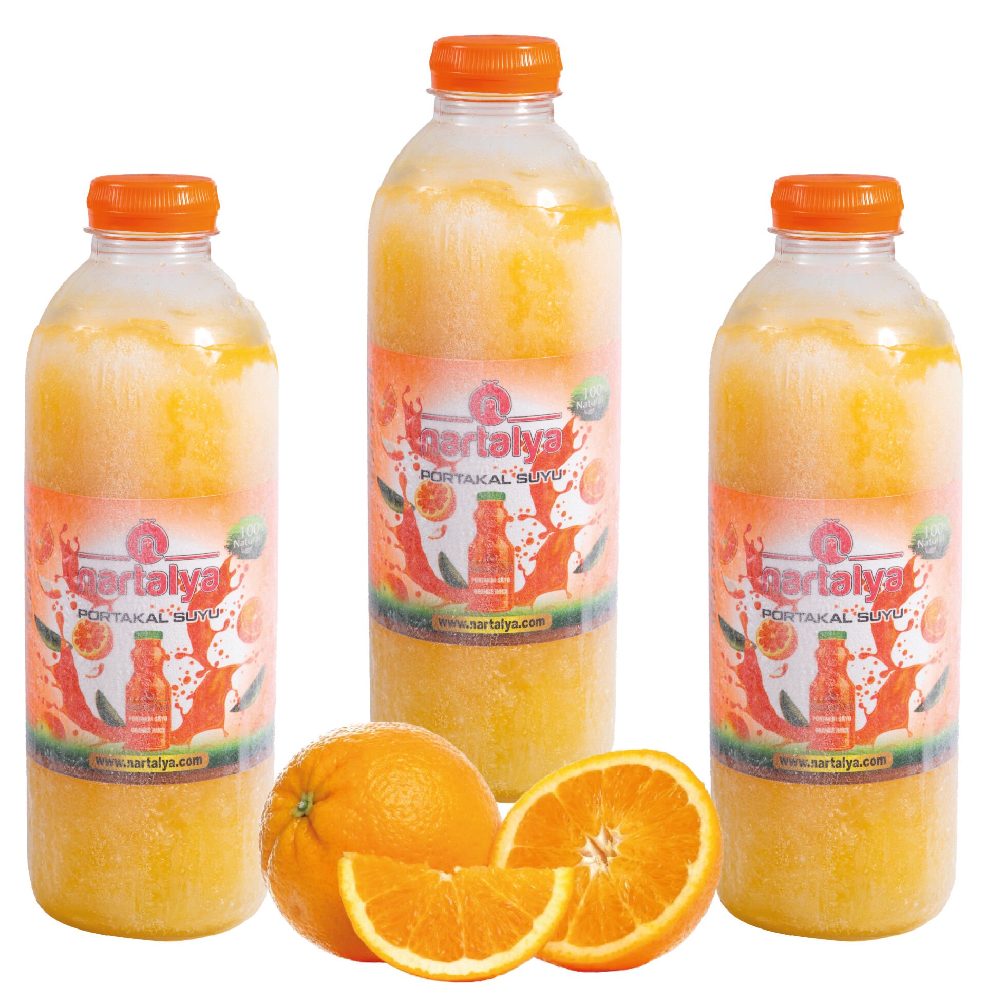 Dondurulmuş Sıkma Portakal Suyu 3 Adet 950 ml.