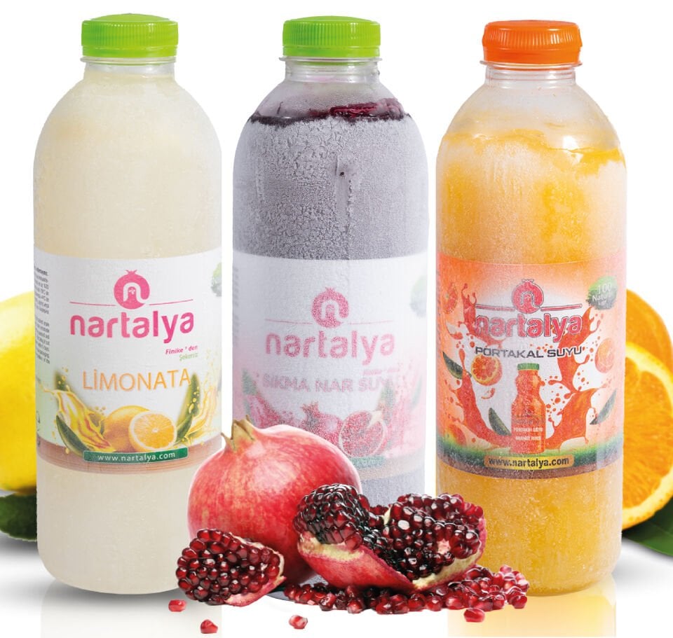 Nar Portakal Limonata 1 er Adet 950 ml.Dondurulmuş Ürün