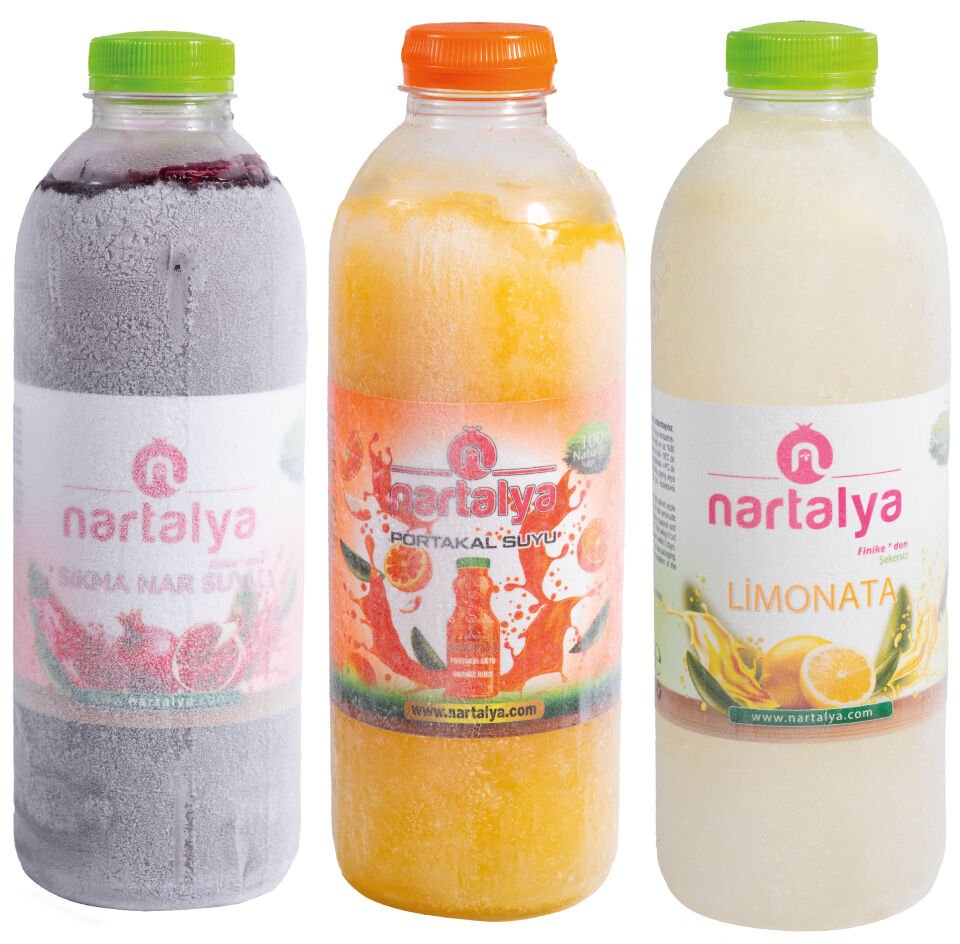 Nar Portakal Limonata 1 er Adet 950 ml.Dondurulmuş Ürün