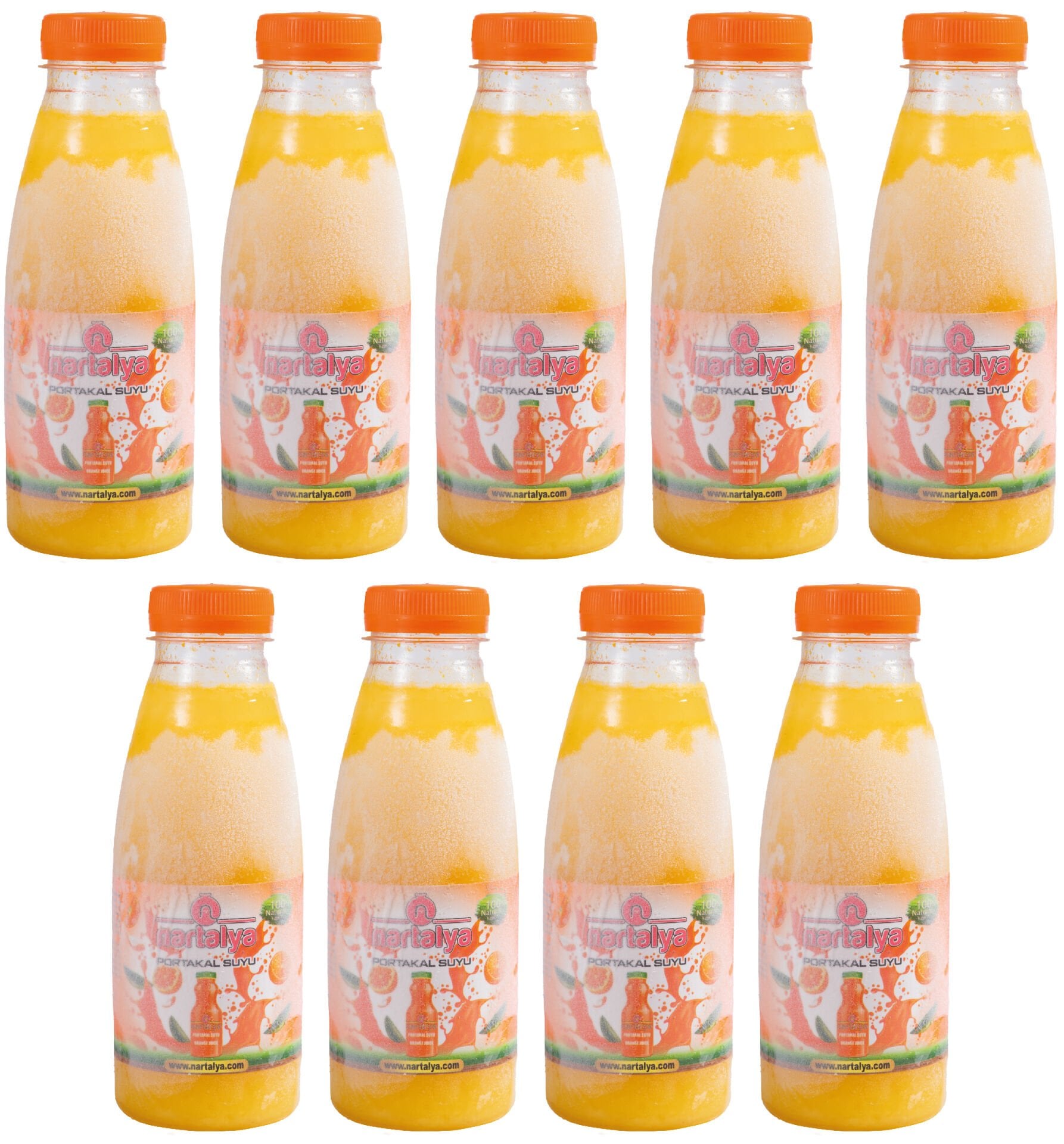 Dondurulmuş Sıkma Portakal Suyu 9 Adet 330 ml.
