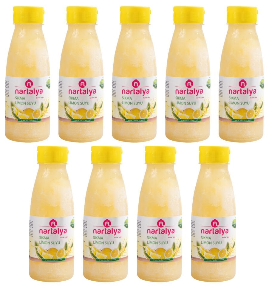 Nartalya %100 Doğal Dondurulmuş Sıkma Limon Suyu (9 x 330 ml)