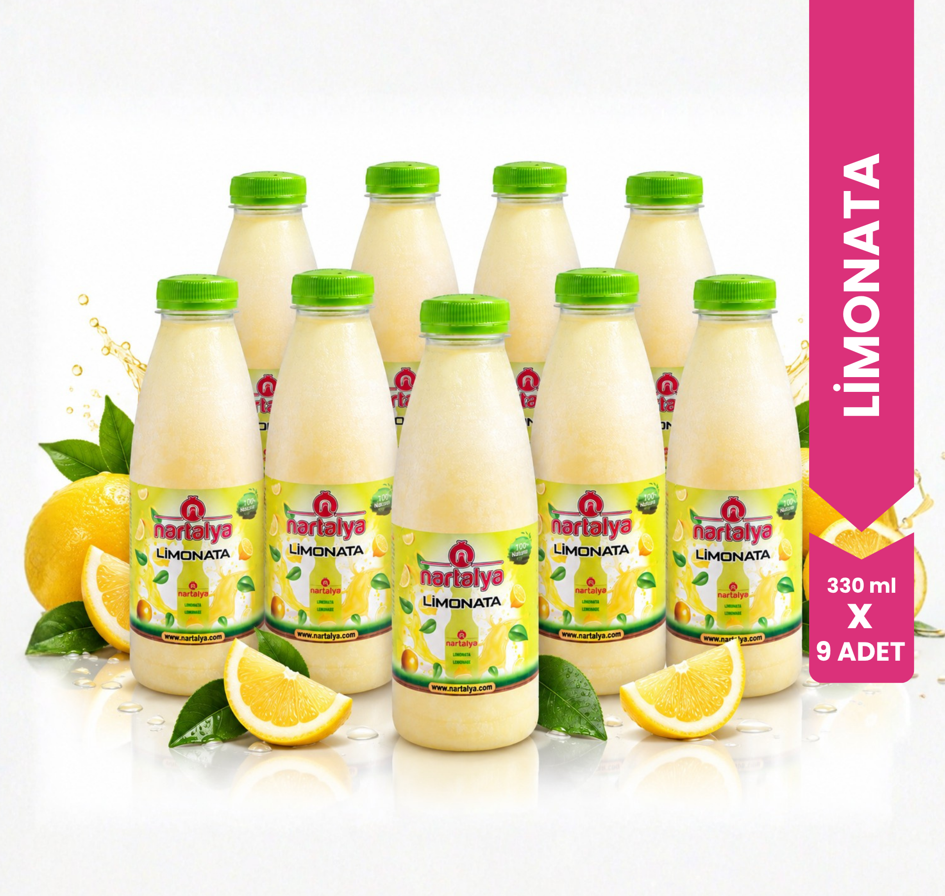 Nartalya %100 Doğal Dondurulmuş Limonata (9 x 330 ml)
